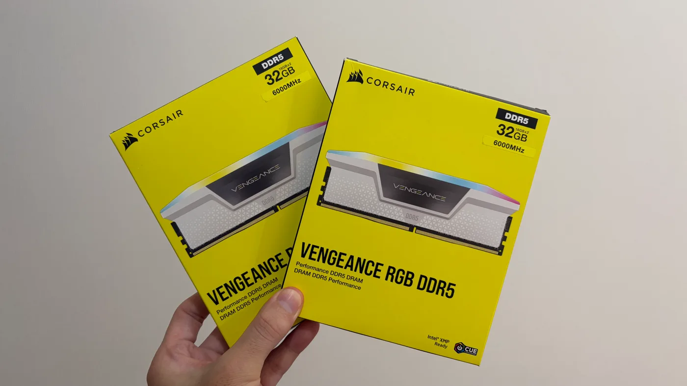 CORSAIR VENGEANCE DDR5 32GBキットのパッケージ